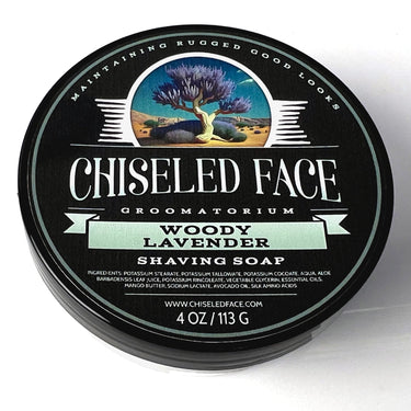 Woody Lavender – Shaving Soap - Chiseled Face